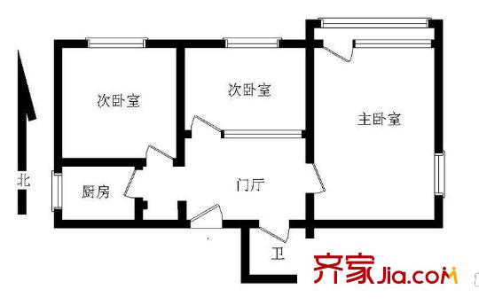 大錢市胡同68.7平東北兩居
