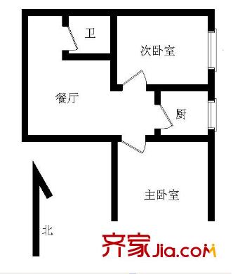 大錢市胡同58.9平兩居