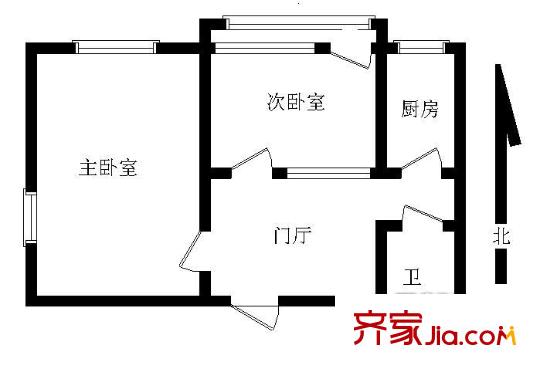 大錢市胡同55.7平西北兩居
