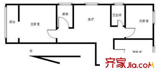 馬相西巷戶型圖戶型圖 3室1廳1衛(wèi)1廚