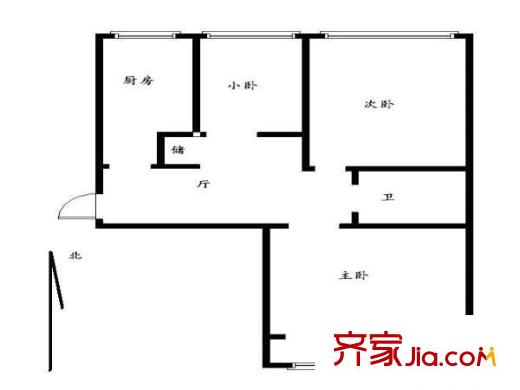 万寿路1号院 3室 户型图