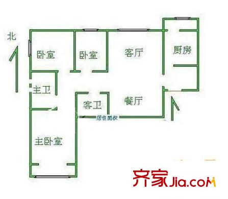 和泰园户型图户型图 3室2厅2卫1厨