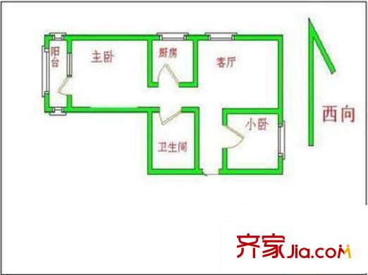 右安門內(nèi)西街甲2號院戶型圖戶型圖 2室1廳1衛(wèi)1廚