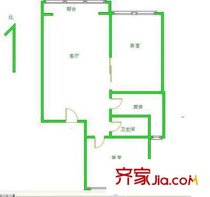 右安門內(nèi)西街甲2號院戶型圖戶型圖 2室1廳1衛(wèi)1廚