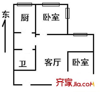西四环南路 3室 户型图