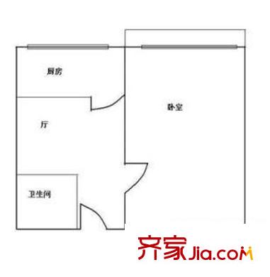教子胡同戶型圖戶型圖 1室1廳1衛(wèi)1廚
