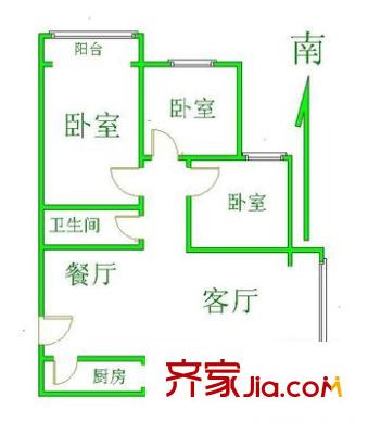 金都苑 3室 户型图