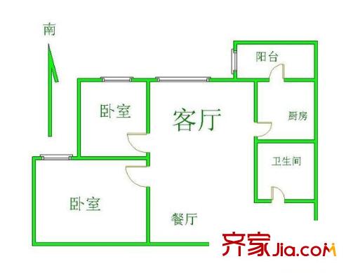 金都苑 2室 户型图