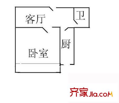 和平街八区户型图户型图 1室1厅1卫1厨