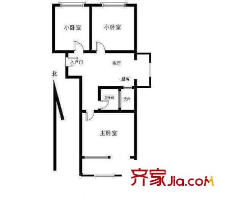 大羊宜宾胡同 3室 户型图