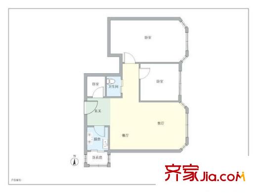太阳园 3室 户型图