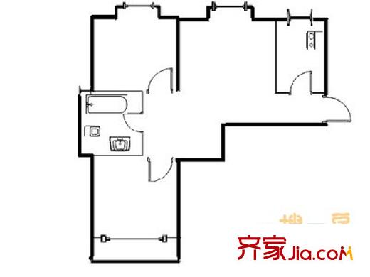 月壇南街37號(hào)院 2室 戶型圖