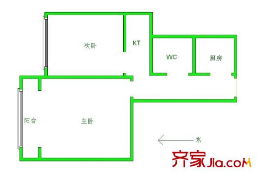 西四环南路 2室 户型图