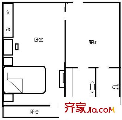 百萬莊大街1號(hào)院戶型圖戶型圖 1室1廳1衛(wèi)1廚