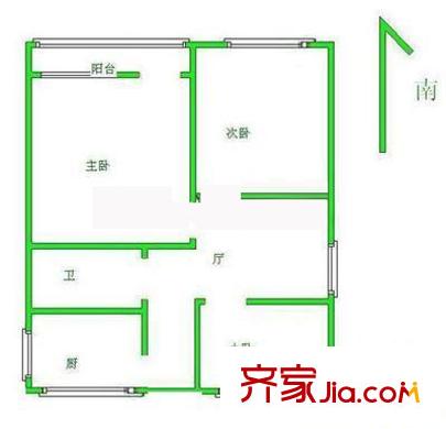 百萬莊大街1號院戶型圖戶型圖 3室1廳1衛(wèi)1廚