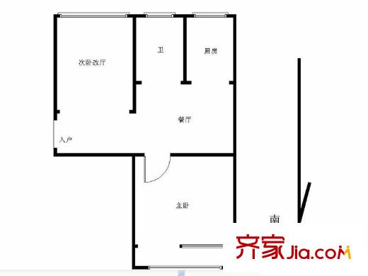 西三环北路56号院 2室1厅1卫1厨58平方米