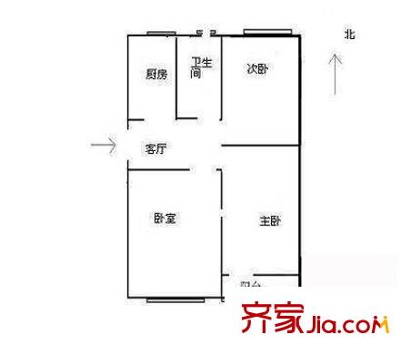 和平街八区户型图户型图 3室1厅1卫1厨