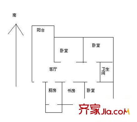 名仕花园户型图户型图 4室1厅1卫1厨