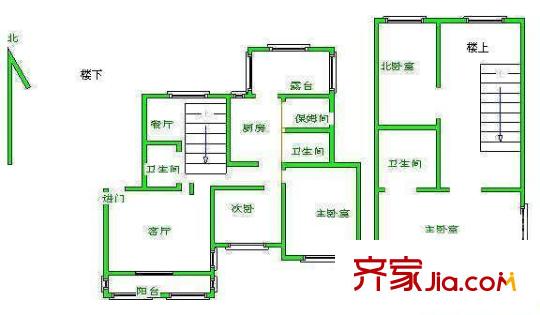 名仕花园户型图户型图 4室2厅3卫1厨