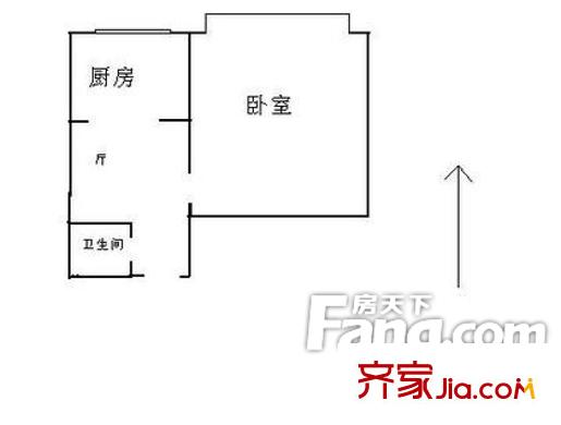鴨子橋戶型圖戶型圖 1室1廳1衛(wèi)1廚