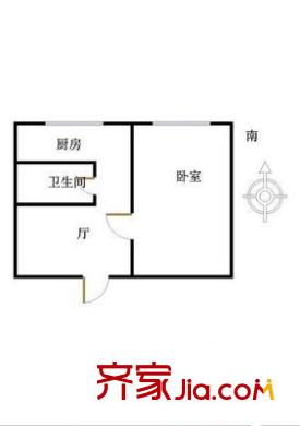 月壇南街37號(hào)院 1室 戶型圖