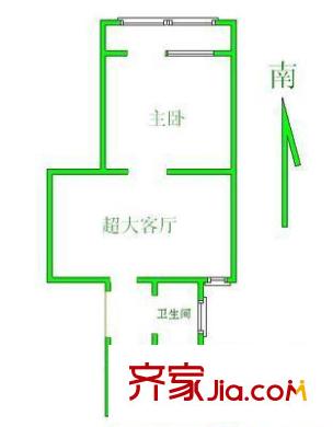 水碓子北里户型图户型图 1室1厅1卫1厨