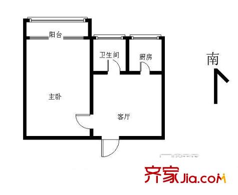交大东路31号院户型图户型图 1室1厅1卫1厨