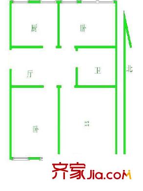 紅蓮南里戶型圖戶型圖 3室1廳1衛(wèi)1廚