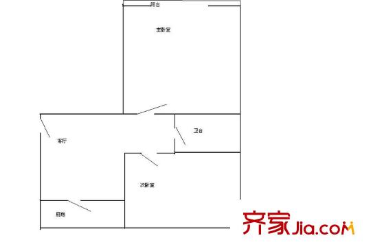 德外大街12號院戶型圖戶型圖 2室1廳1衛(wèi)1廚