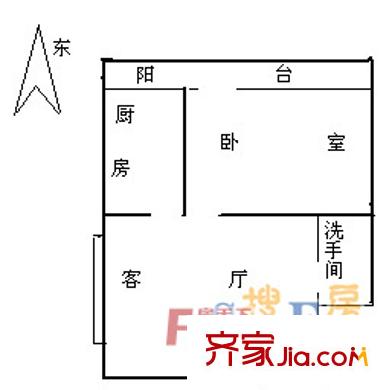 德外大街12號院戶型圖戶型圖 1室1廳1衛(wèi)1廚