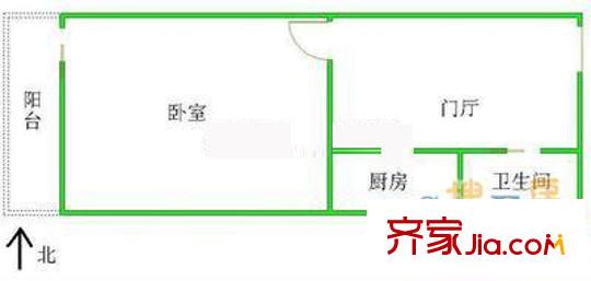 百萬莊大街1號院戶型圖戶型圖 1室1廳1衛(wèi)1廚