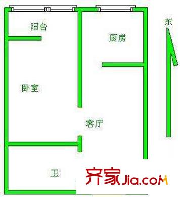 百萬莊大街1號(hào)院戶型圖戶型圖 1室1廳1衛(wèi)1廚