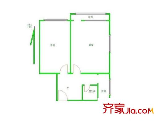 百萬莊大街1號(hào)院2室1廳1衛(wèi)