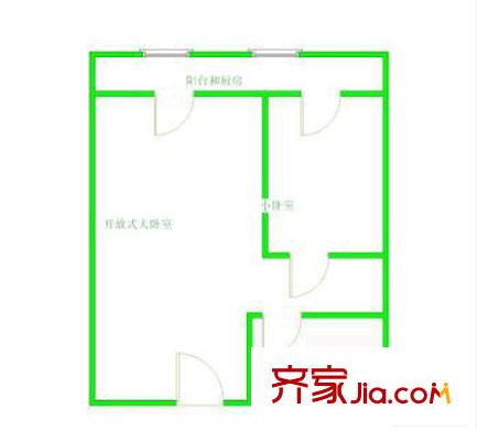 百萬莊大街1號(hào)院戶型圖戶型圖 1室1廳1衛(wèi)1廚