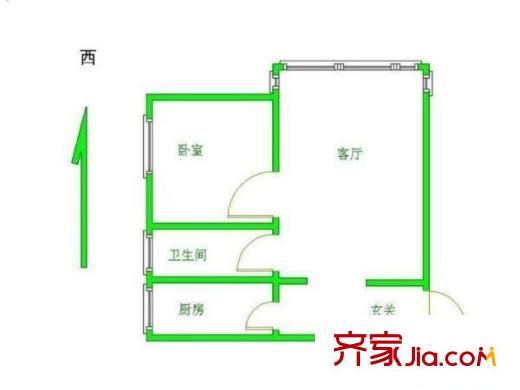 望兴居 1室 户型图
