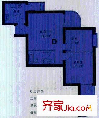 依蓮軒戶型圖C、D戶型 2室2廳