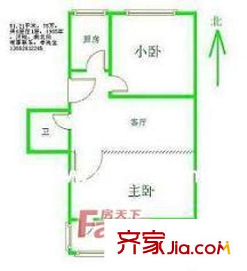 翠微嘉园户型图户型图 2室1厅1卫1厨