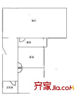翠微嘉园户型图户型图 2室2厅1卫1厨
