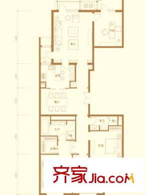 公园1872户型图E1户型(已售完) 4室2厅2卫1厨