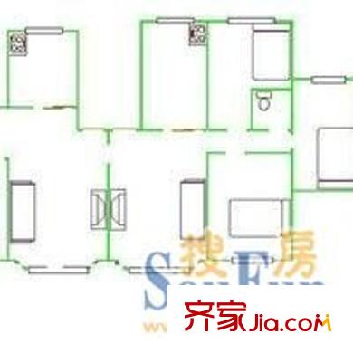 名仕花园 4室 户型图
