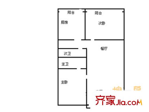 太平橋大街6號(hào)戶型圖戶型圖 2室2廳2衛(wèi)1廚