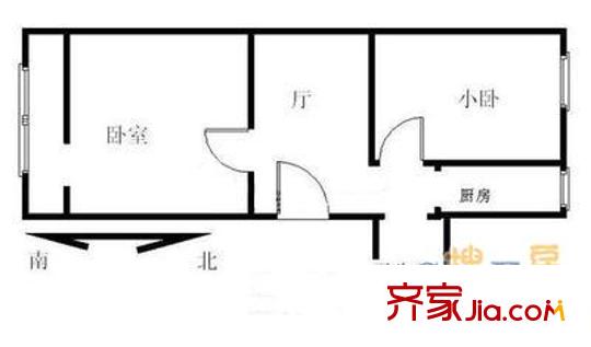 紅蓮南里戶型圖2室 戶型圖 2室1廳1衛(wèi)1廚