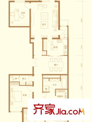 公园1872户型图C2户型(已售完) 4室2厅2卫1厨