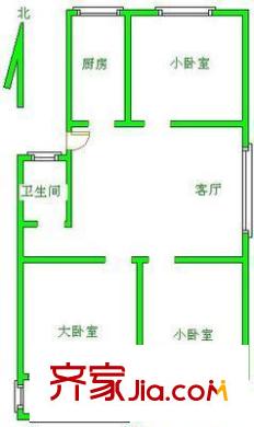 汽修一厂宿舍户型图户型图 3室1厅1卫1厨
