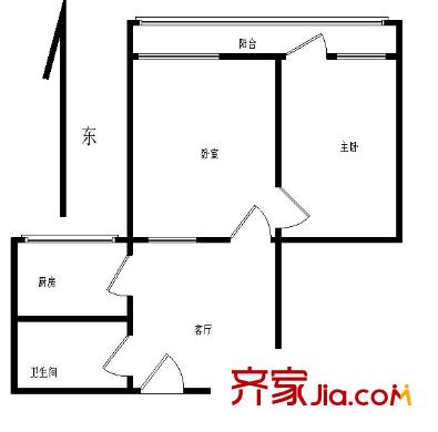 交大东路31号院户型图户型图 2室1厅1卫1厨