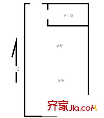文林大厦南向一居室户型