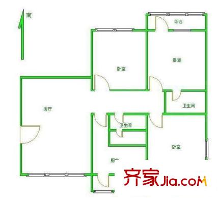 信恒大廈 3室 戶型圖