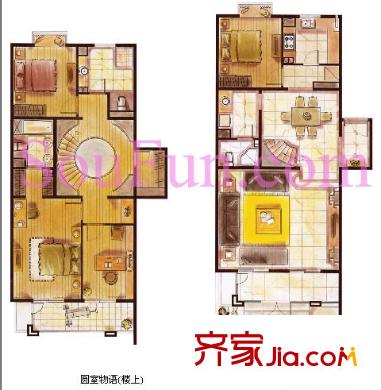 当代城市家园户型图户型图 4室2厅3卫1厨