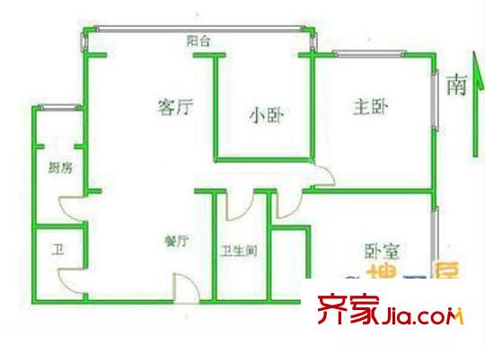 北京 万景公寓 户型图
