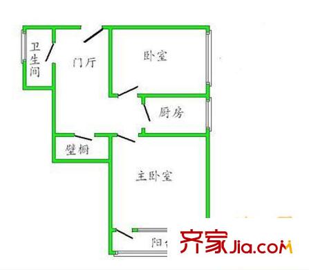 翠微嘉园 2室 户型图